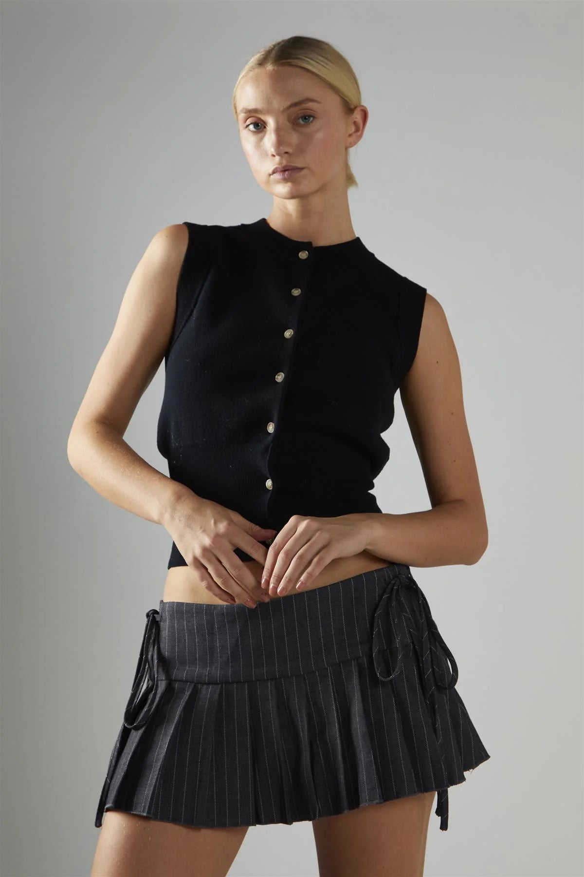 Pleated Mini Skirt
