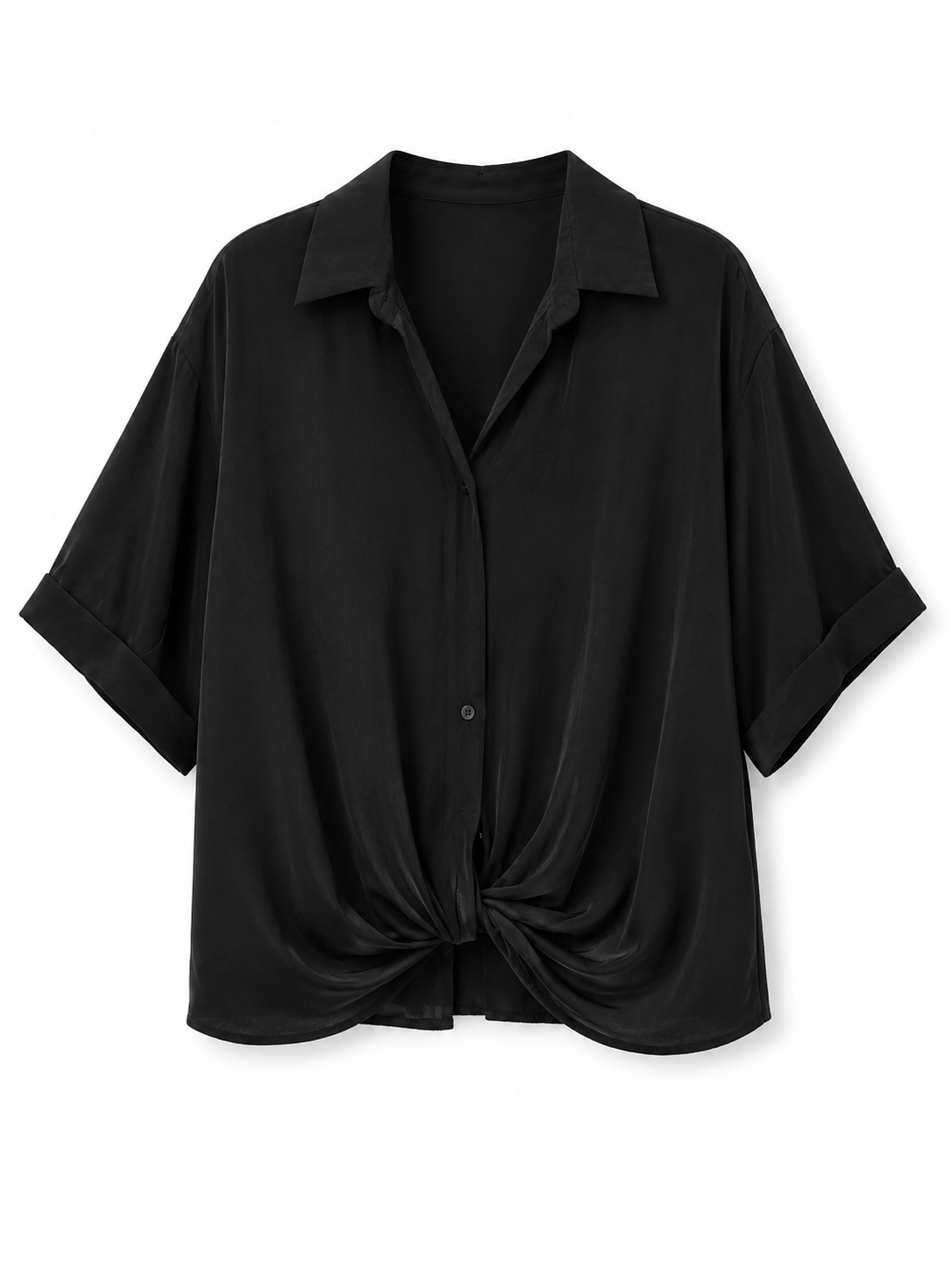Blusa fiocco nero