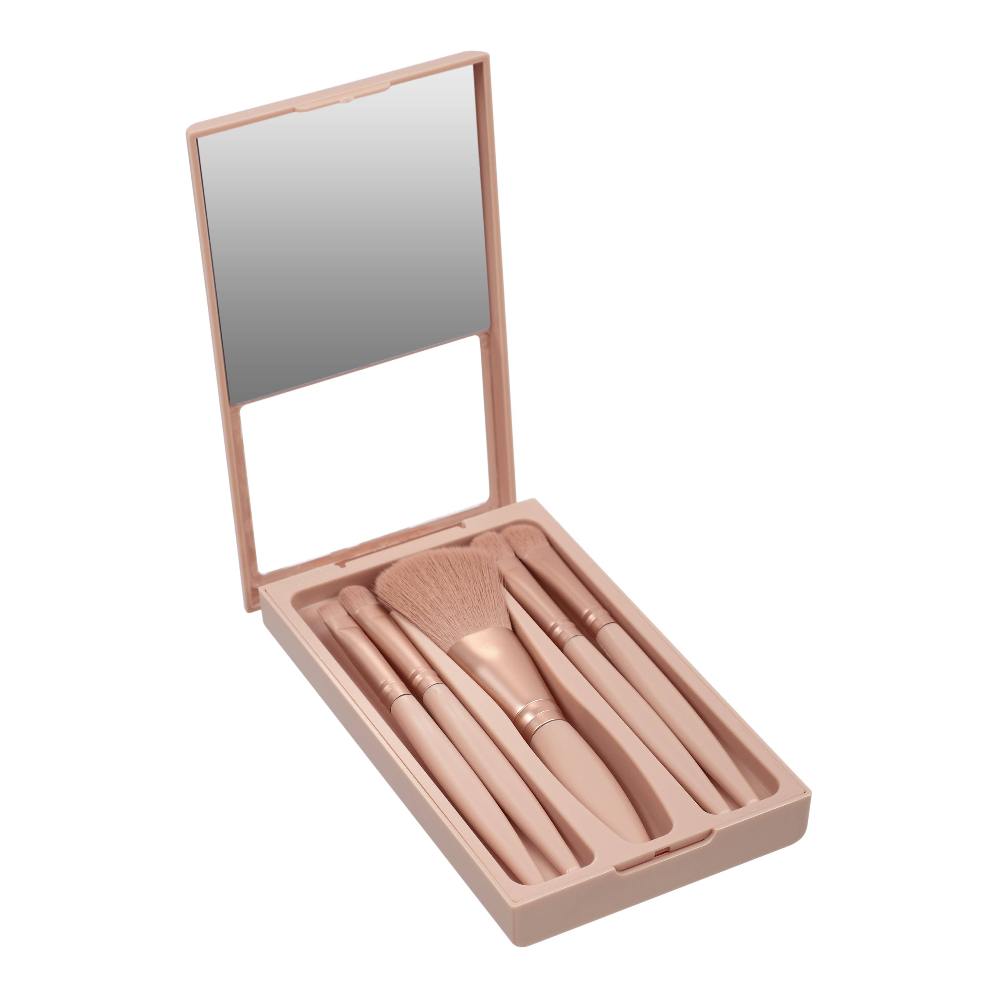 Kit Pennelli Trucco BYS con Specchio LEOPARDATO