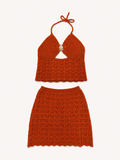 set crochet arancio