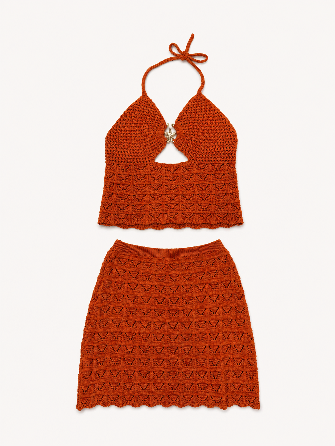 set crochet arancio