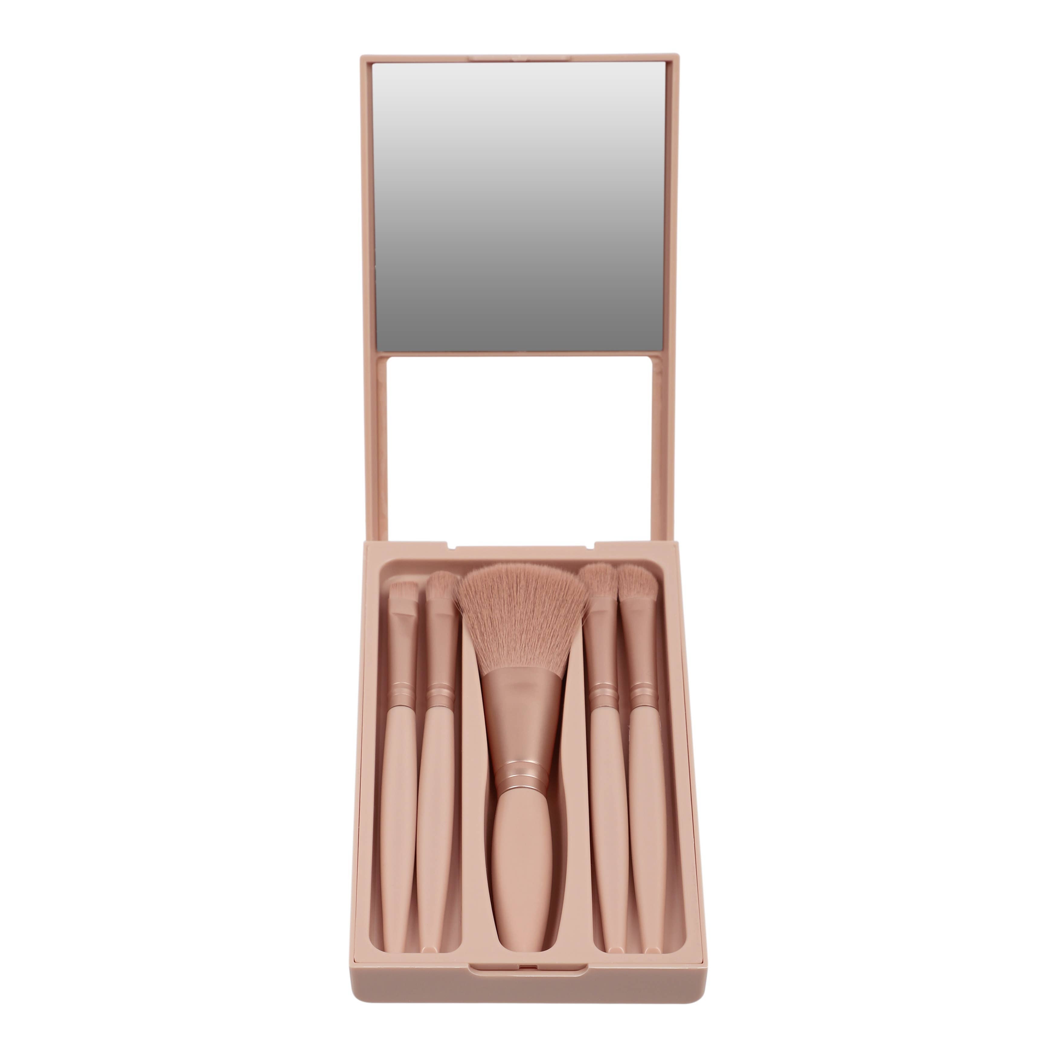 Kit Pennelli Trucco BYS con Specchio LEOPARDATO