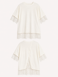 T-shirt pizzo bianco