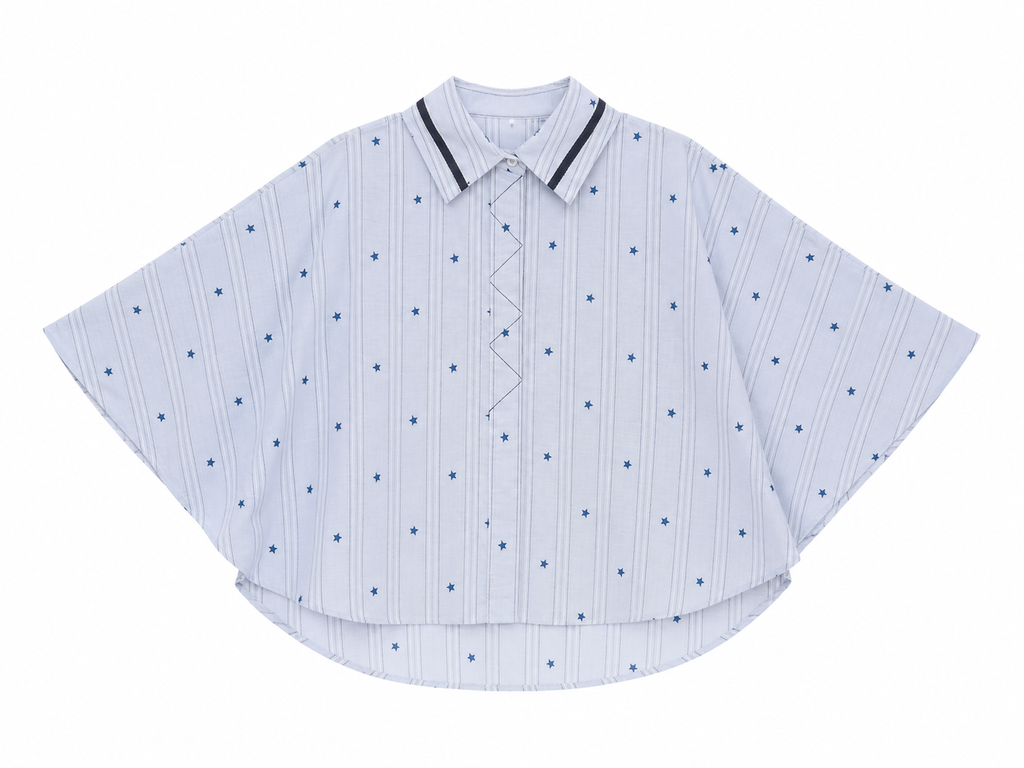 camicia a pipistrello stelle