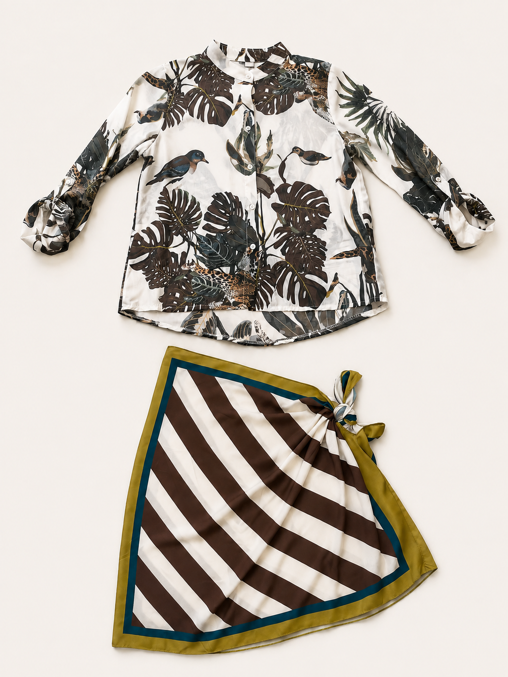 Set camicia + pareo safari