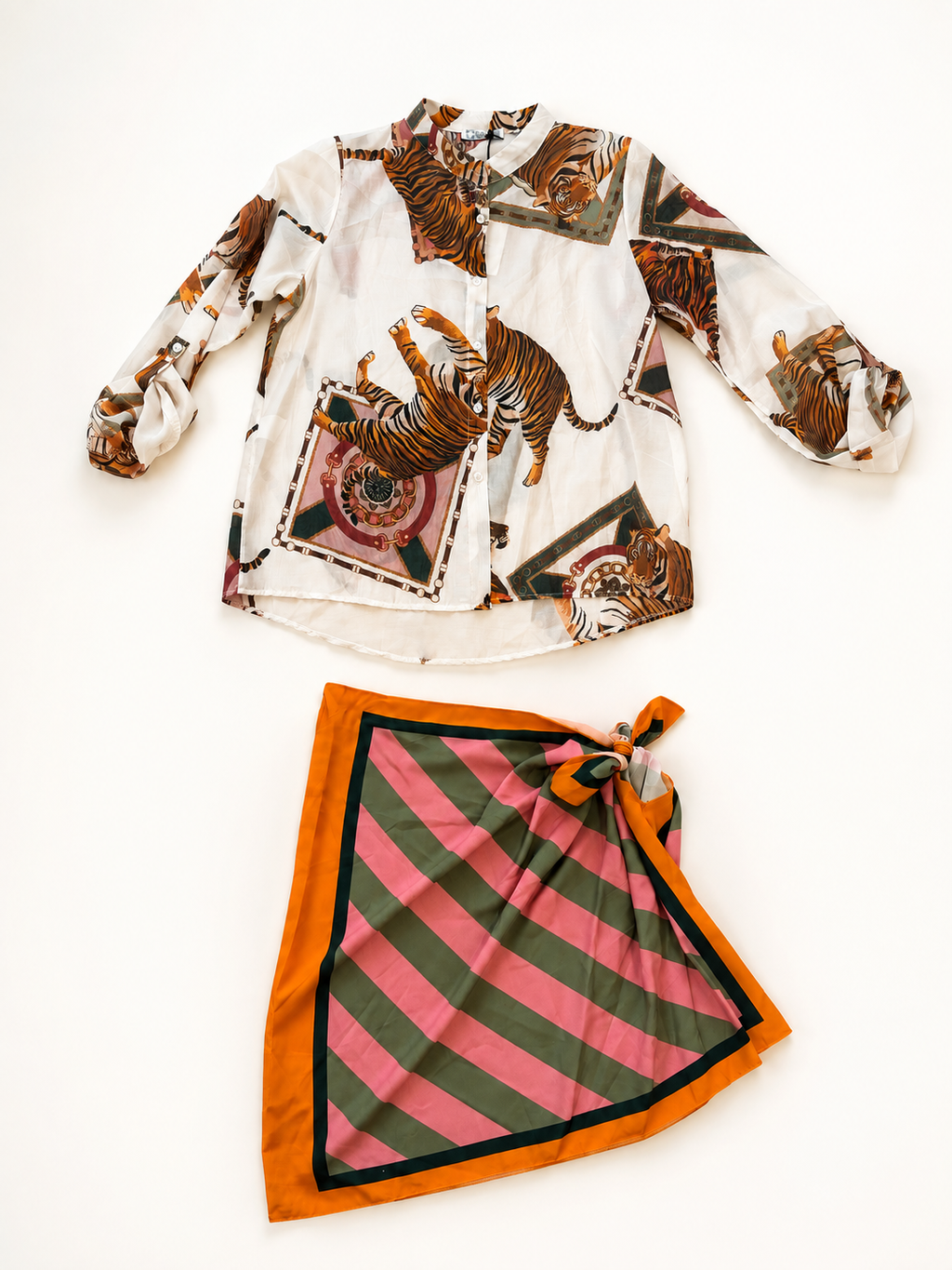 Set camicia + pareo tigre