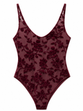 Body Spalline Sottili Bordeaux