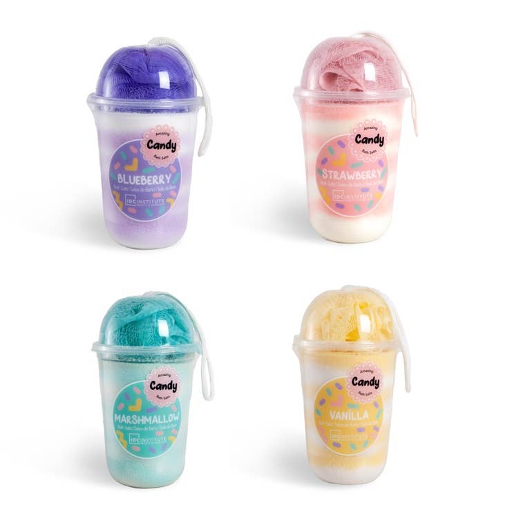 Idc Institute Candy Pack 570 g Sali da bagno con spugna