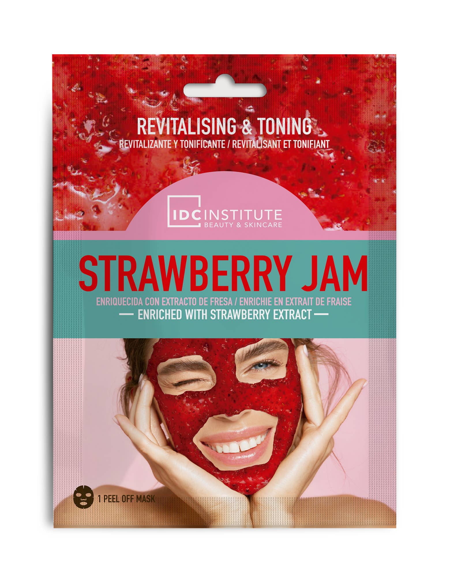 Maschera viso Idc Strawberry Jam rivitalizzante e tonificante