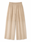 Pantalone largo Beige
