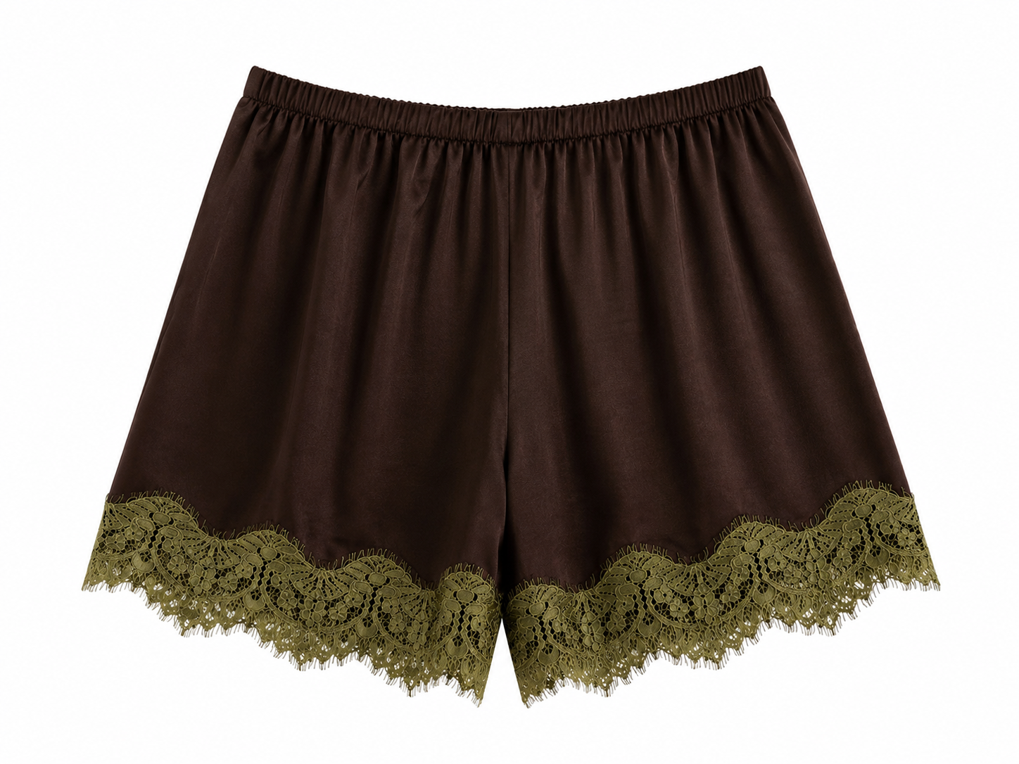Short in raso e pizzo