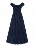 Tiered Maxi Abito navy