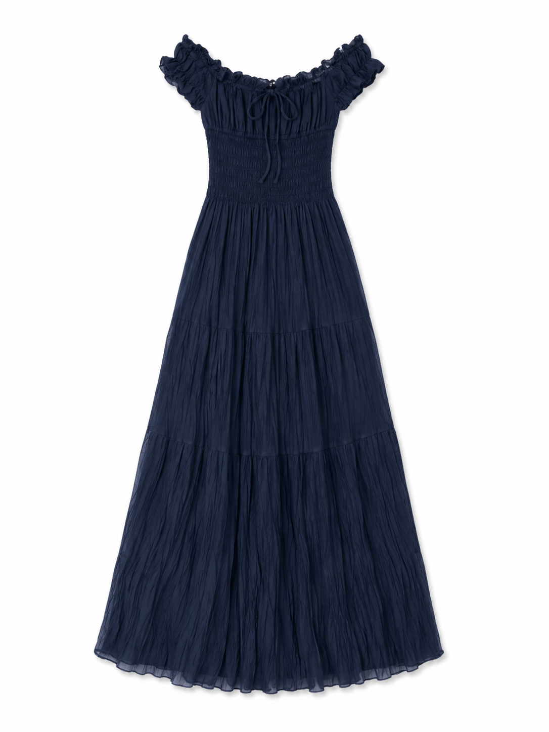 Tiered Maxi Abito navy