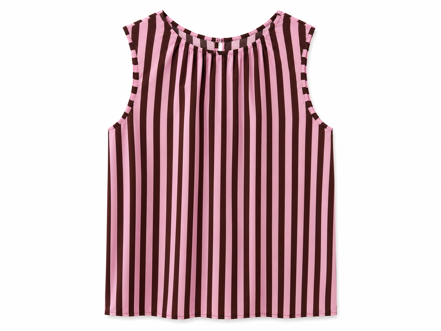 Top righe rosa/marrone