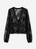 Cardigan pizzo nero