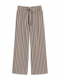 Pantalone righe marrone
