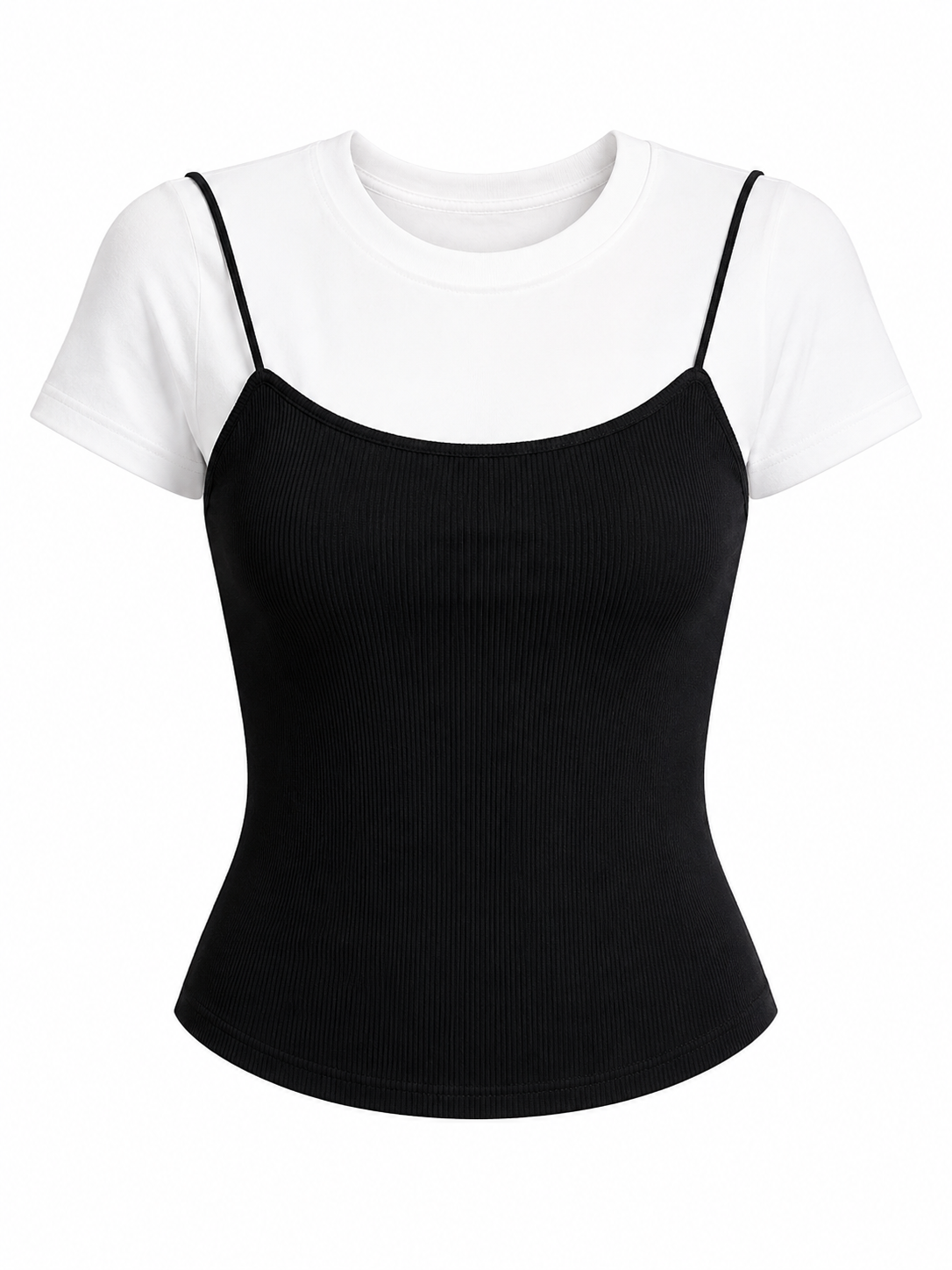 T-shirt con canottiera
