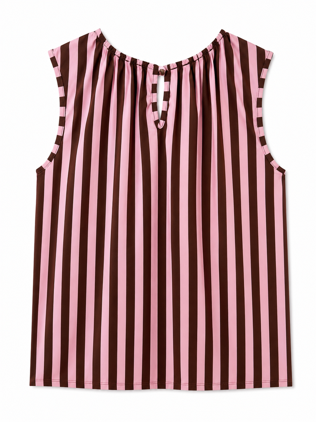 Top righe rosa/marrone