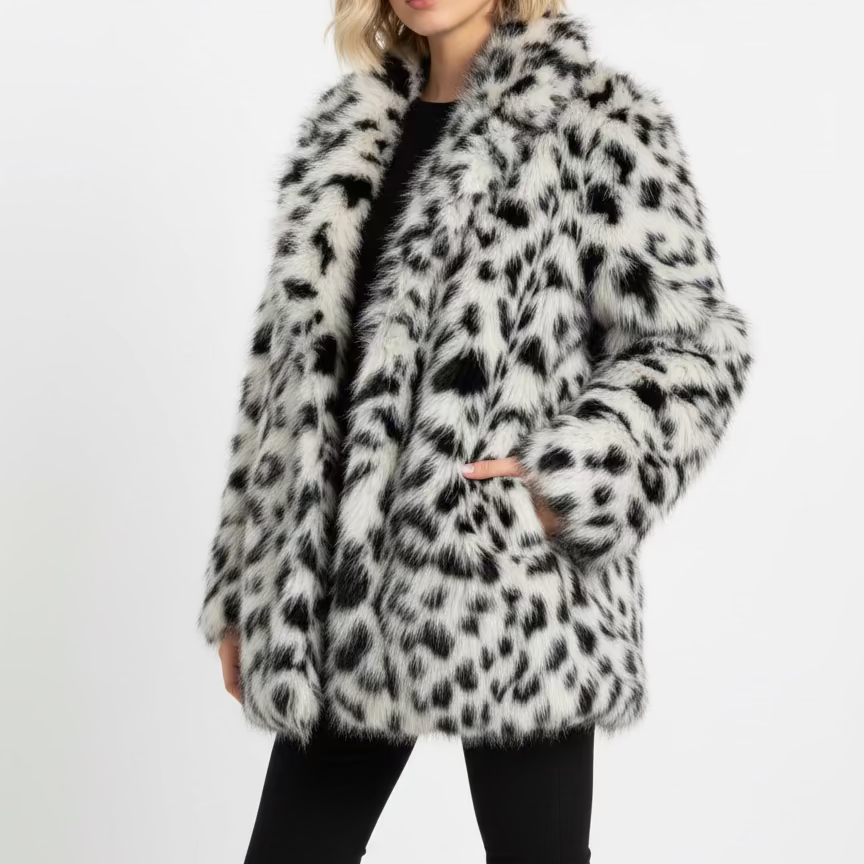 Ecofur Coat white and black