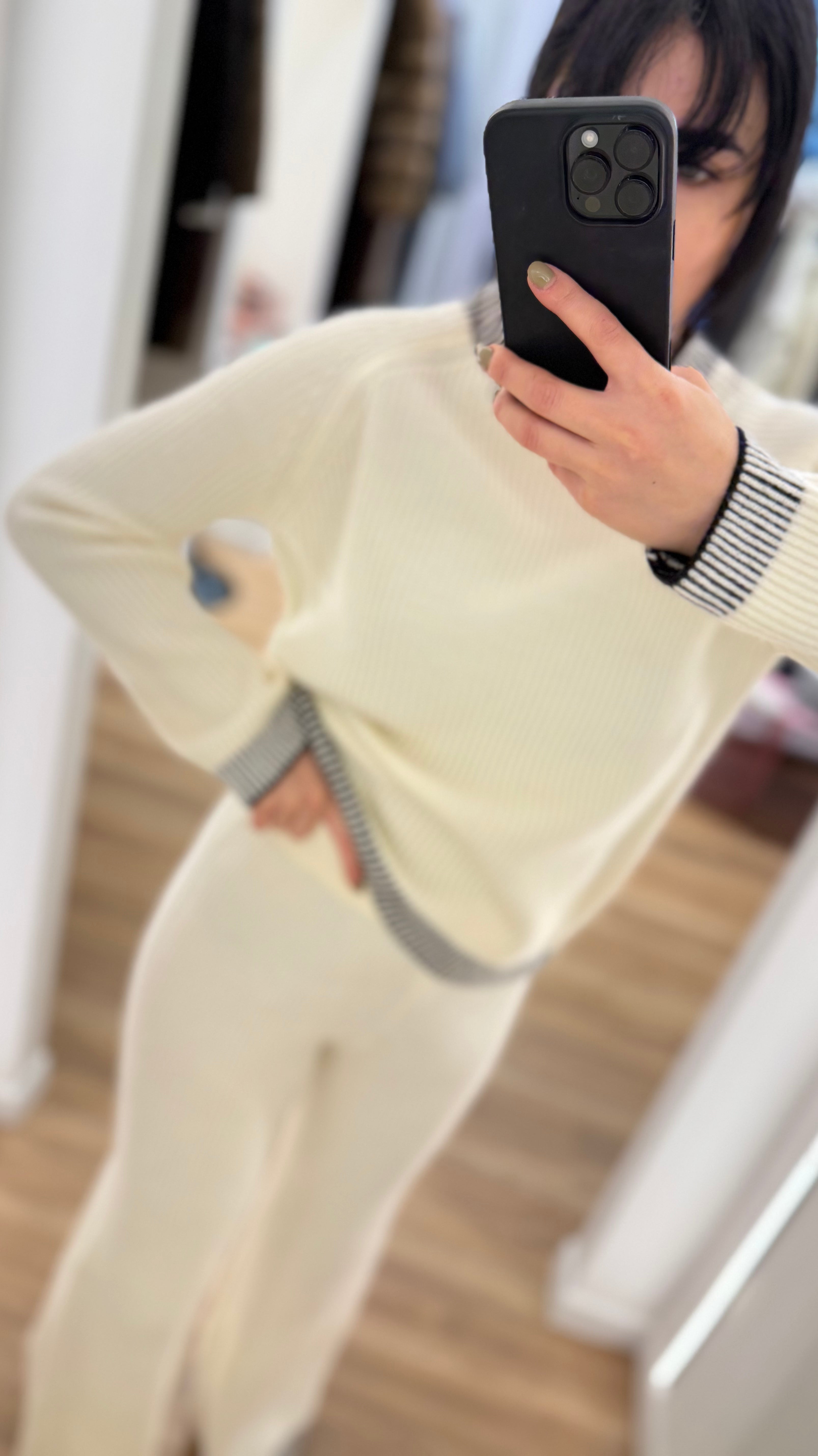 Completo in maglia Bianco