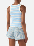 Tank Top righe azzurro/bianco