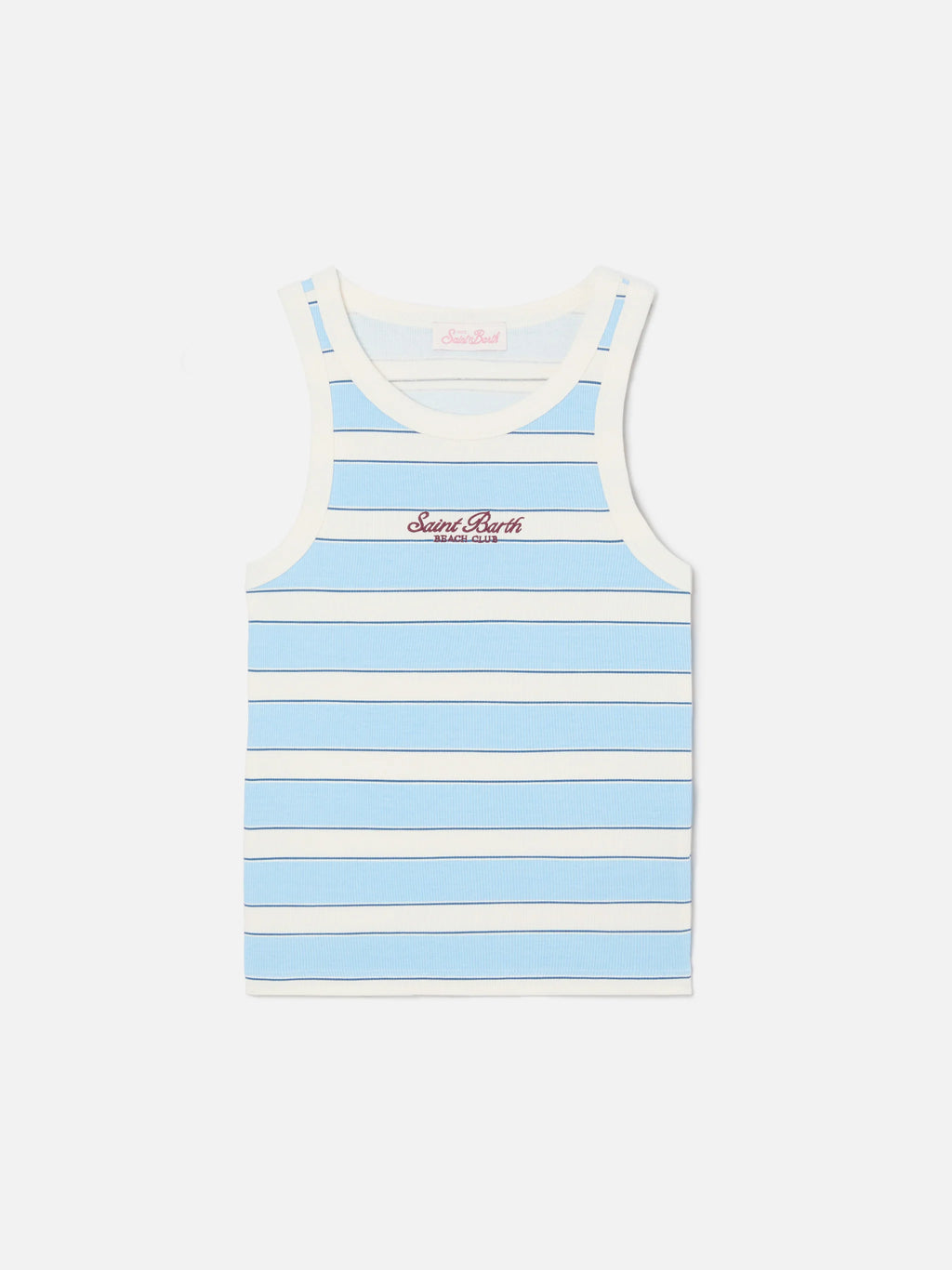 Tank Top righe azzurro/bianco