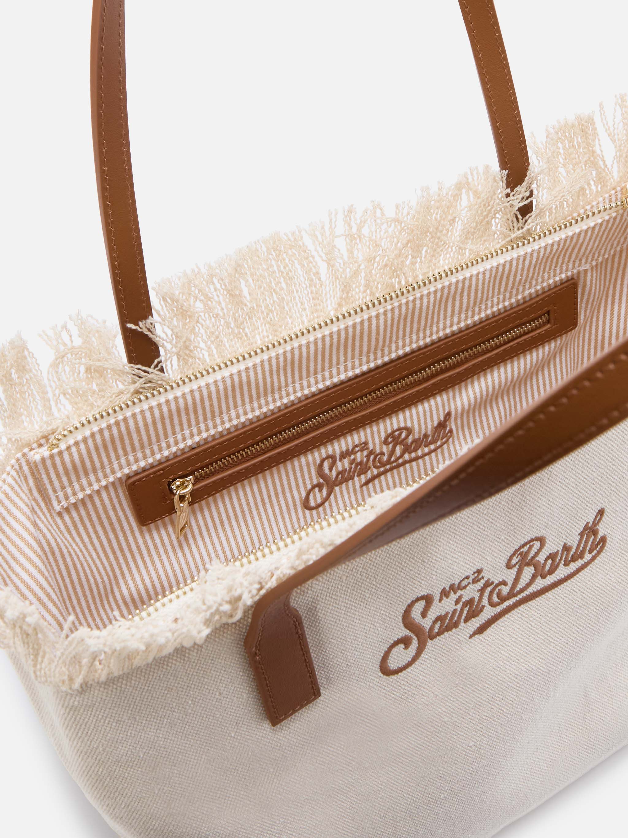 CITY BAG MID FRINGE  - CANVAS 1018 EMB