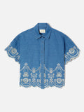 CLEMENTINE - CHAMBRAY M MORRIS FLOWER 10 EMB