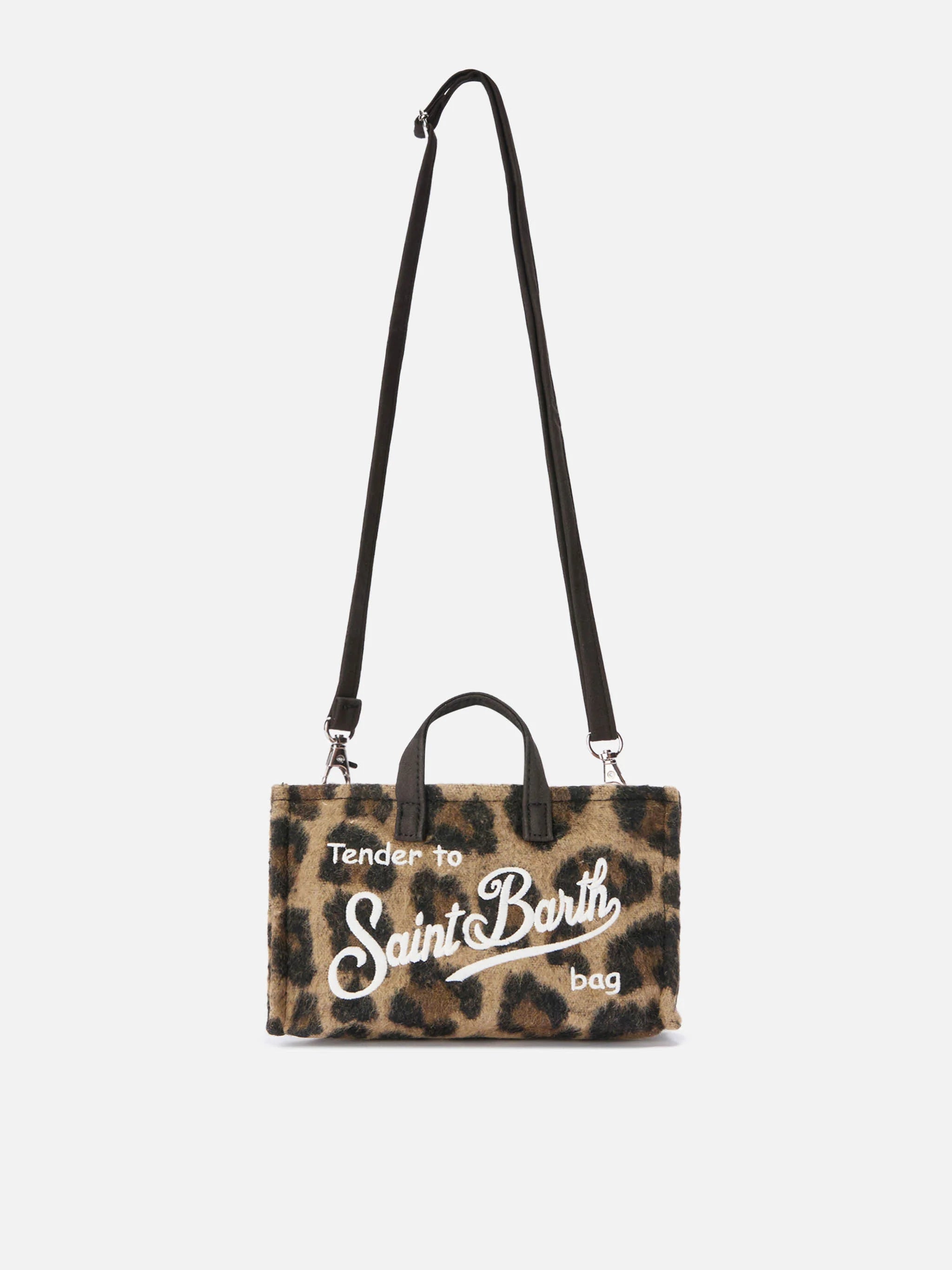 PHONE BAG FELT - Borsetta LEOPARDATA