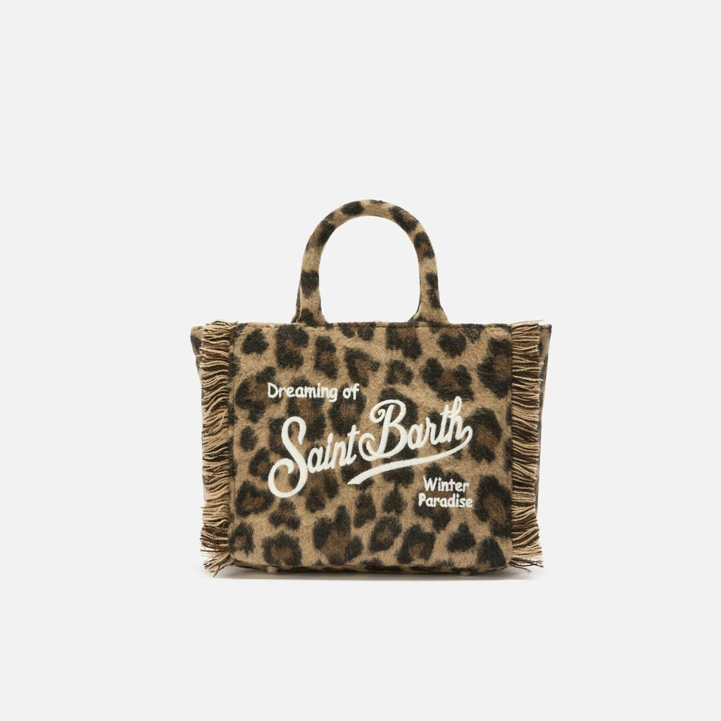 VANITY MINI FELT - Borsa leopardata