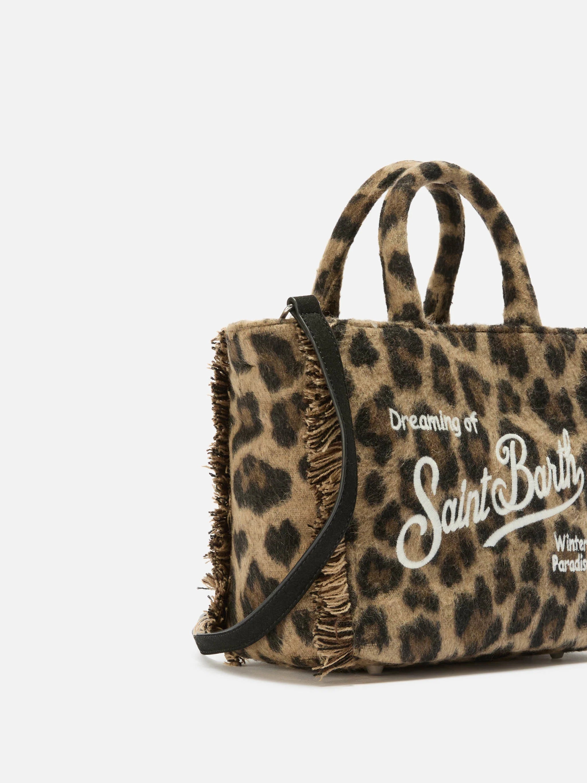 VANITY MINI FELT - Borsa leopardata