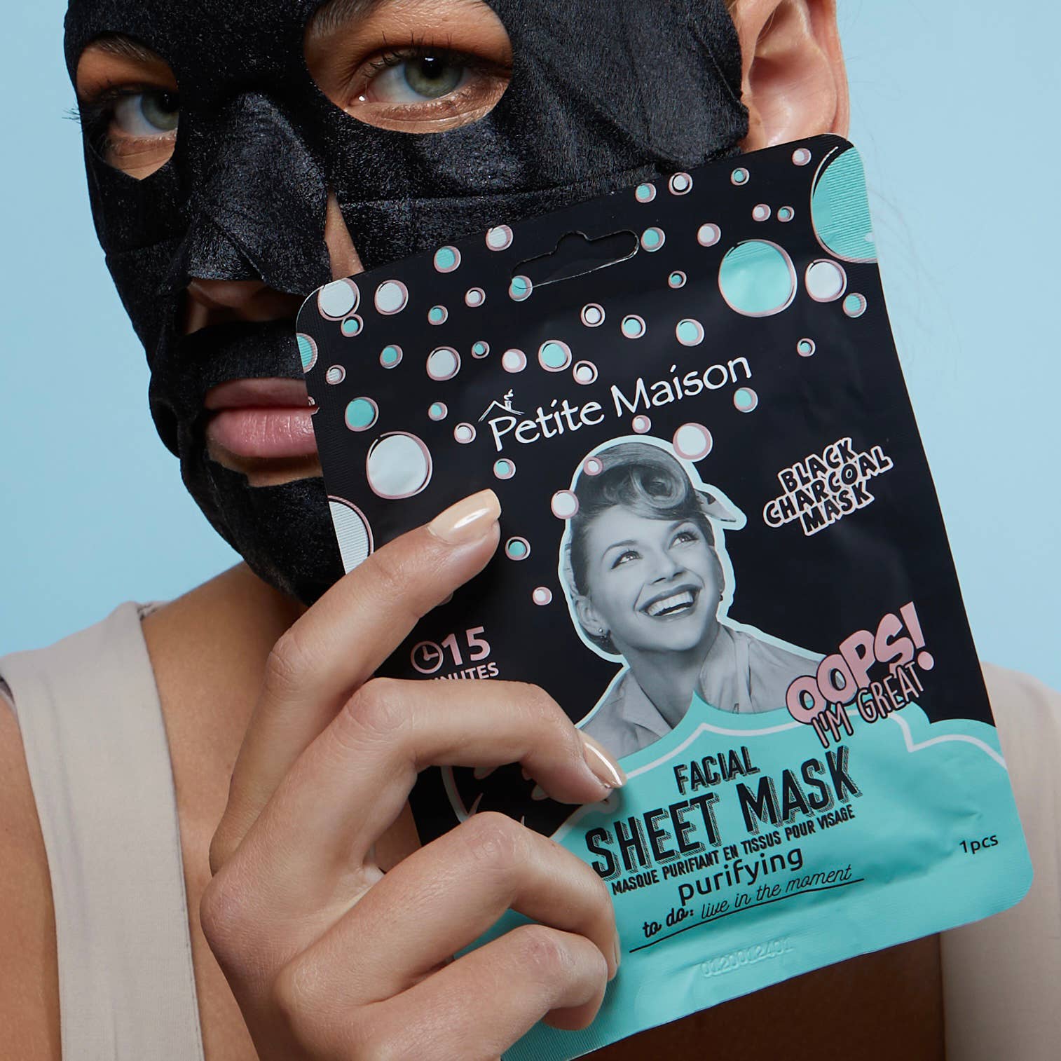 Maschera in Tessuto Purificante Petite Maison Nera 25ml