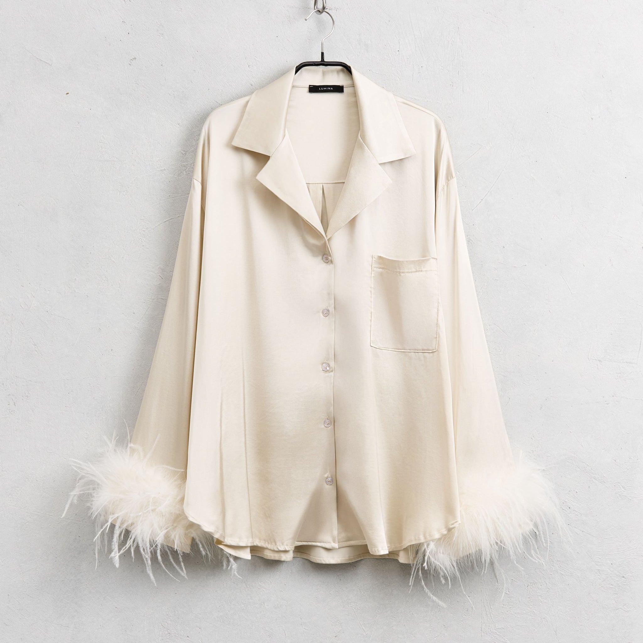 Camicia piume bianca