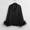 Camicia piume nero