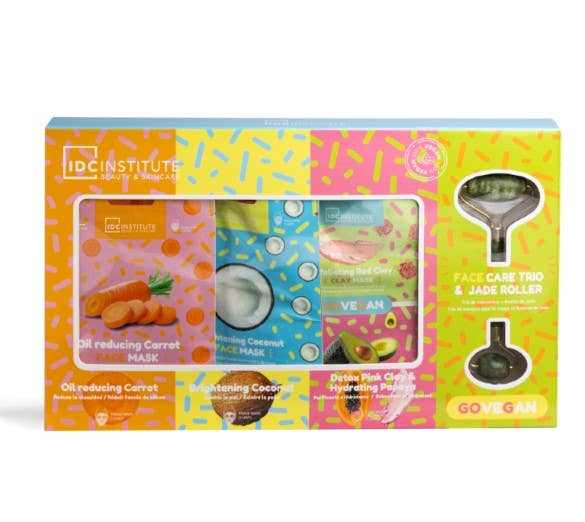 Idc Institute, confezione da 1 Jade Roller+3 maschere per il viso